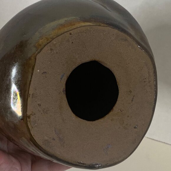 Cute Pottery Earthenware Brown Owl Statue Figurine 8” Tall Home Decor Birds - Picture 5 of 9